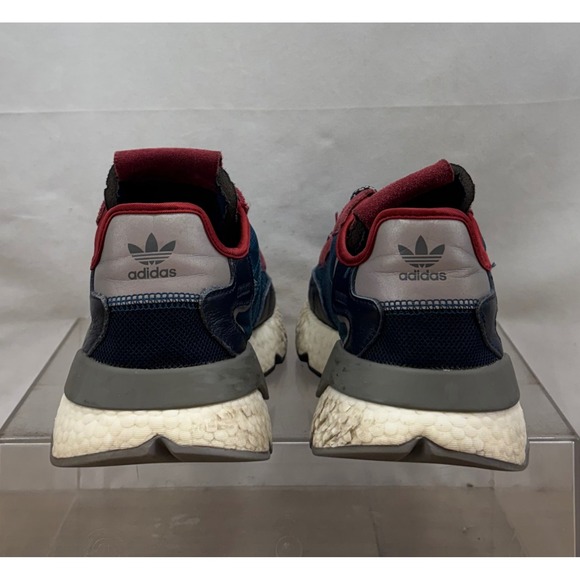 Adidas Nite Jogger Mens Sz 10 Teal Burgundy Suede Boost Sneakers EE5872‎ - Picture 4 of 10